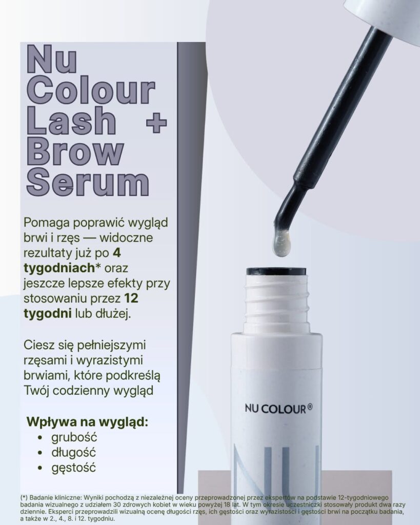 Nu Colour Lash Brow Serum efekty po 4 tygodniach rzęsy i brwi Nu Skin