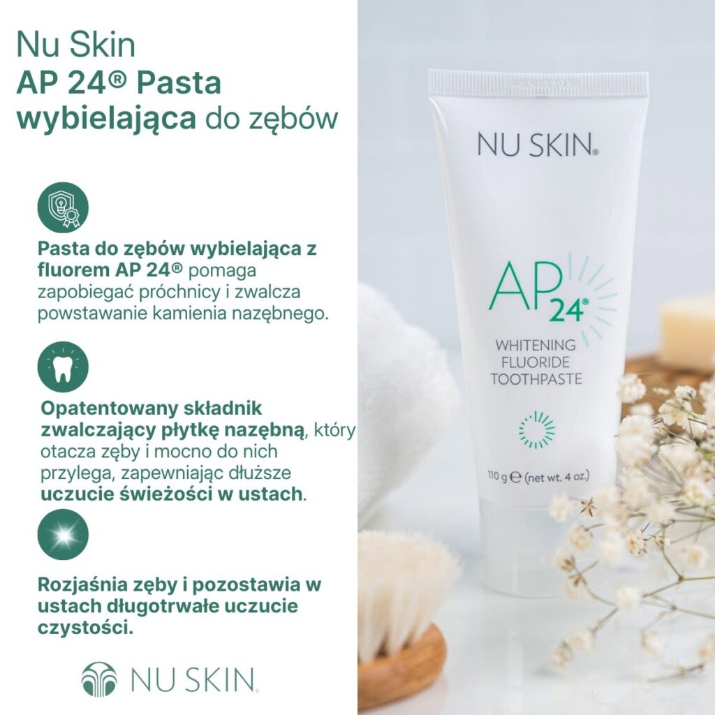 Nu Skin AP24 pasta wybielająca do zębów z fluorem właściwości